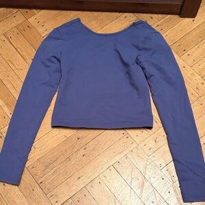 Edikted Long Sleeve open back Top Blue